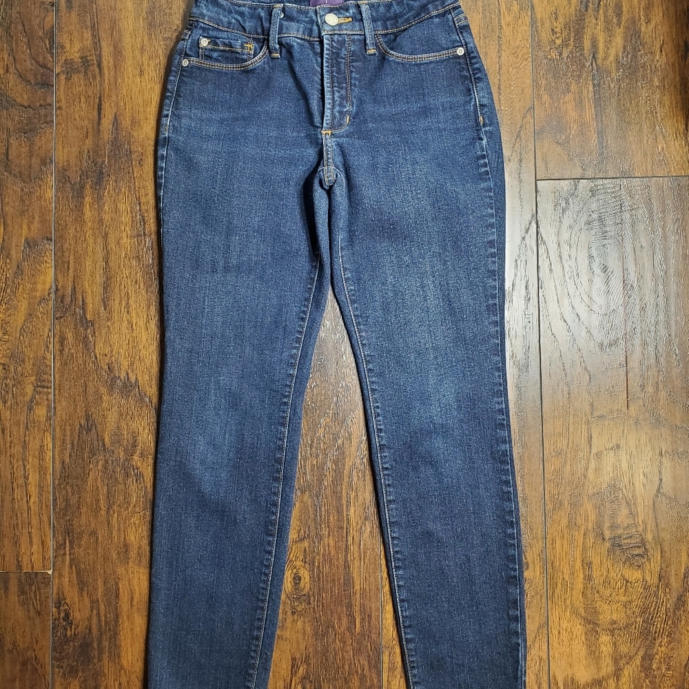 NYDJ Not Your Daughter’s Jeans | Straight Leg High Rise Denim Leggings Sz 0P